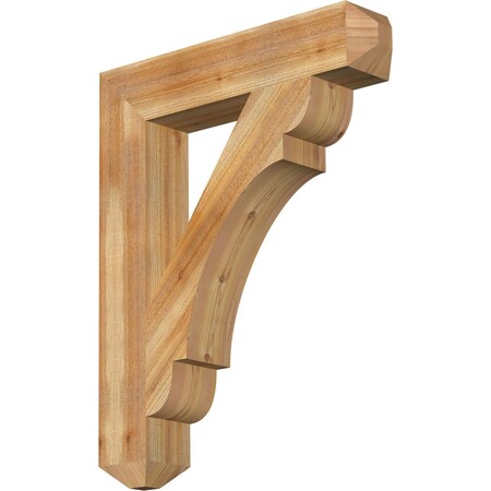 Ekena Millwork Olympic Craftsman Rough Sawn Bracket, Western Red Cedar, 6"W x 32"D x 40"H BKT06X32X40OLY04RWR